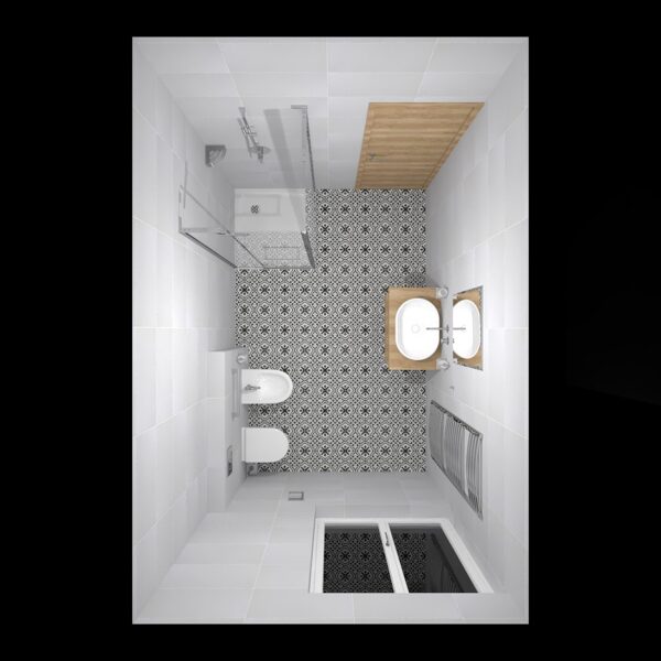 Visualisierung von Bad und WC 2B