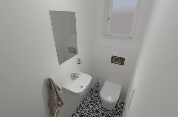 Visualization of the toilet 1A